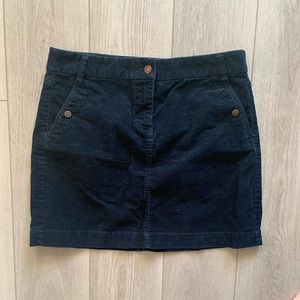J. Crew navy blue corduroy mini skirt. Gently used, great material.